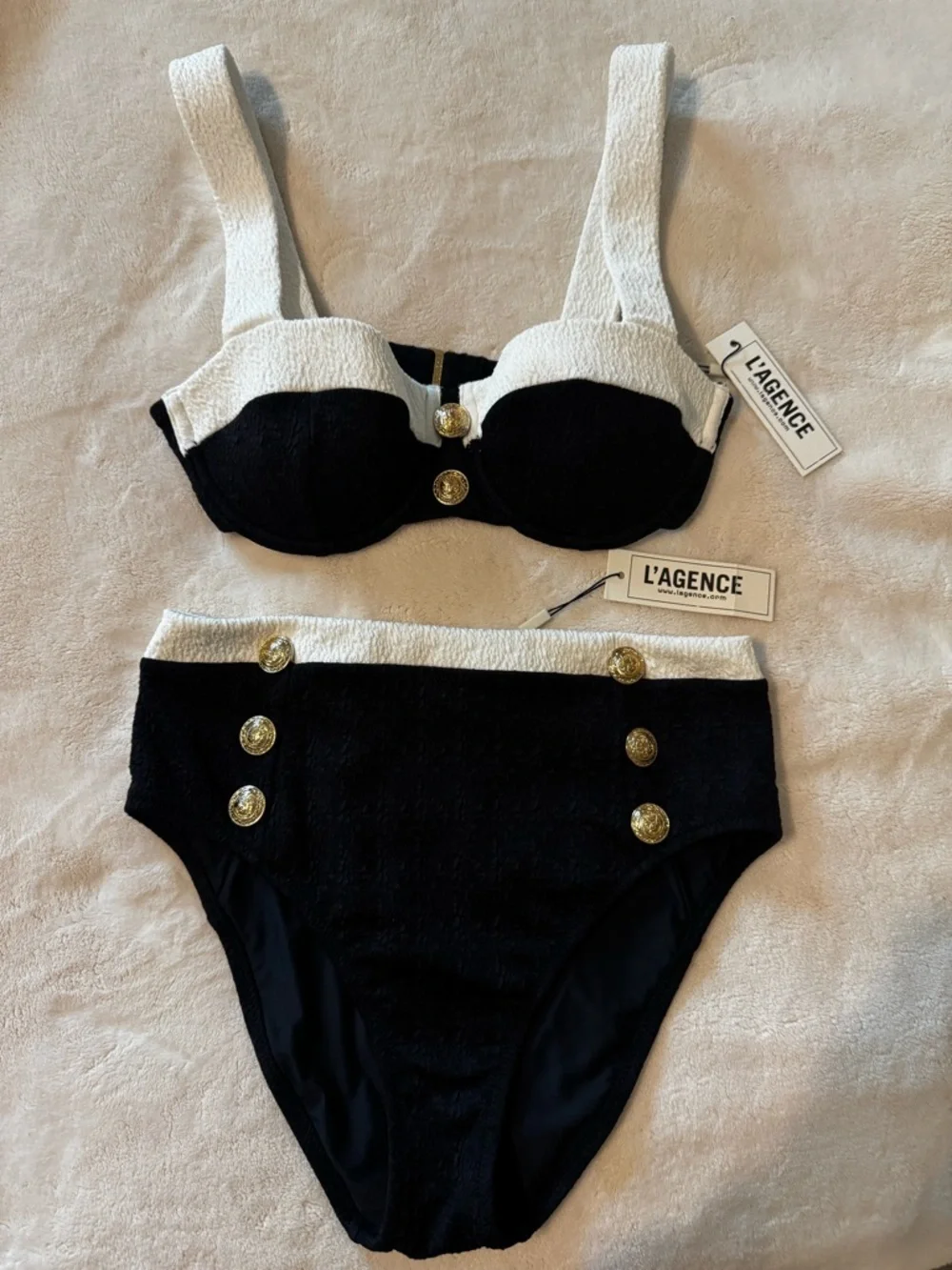 NEW L’agence set Alexandria Bikini Top and Bottom in Set